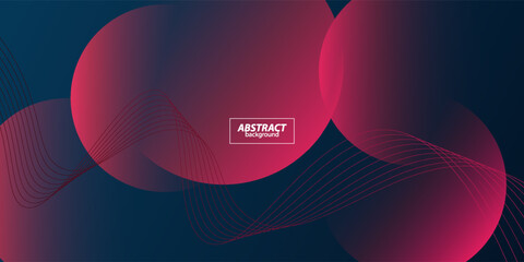 Bright pink abstract circle with gradient background lines. Simple pattern for product display advertising website poster wallpaper template. Vector Eps10