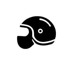 Motorcycle Helmet Icon: A bold, minimalist icon depicting a classic motorcycle helmet, symbolizing adventure, speed, and protection. Perfect for website graphics, app interfaces.