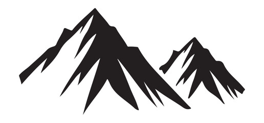 Majestic Mountain Range Silhouette Illustration Design