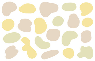 Rough and cute hand-drawn style speech bubble set (yellow)