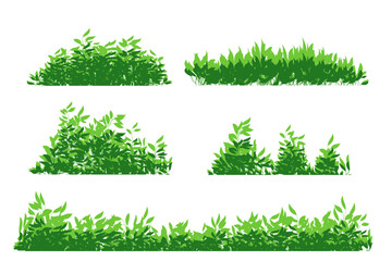 green bush set, bushes background