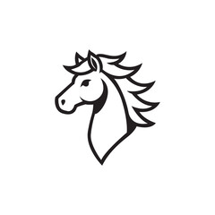 Horse head logo template