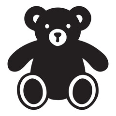 Simple Teddy Bear Silhouette Illustration