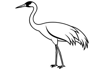 Elegant Crane Outline