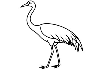 Elegant Crane Outline