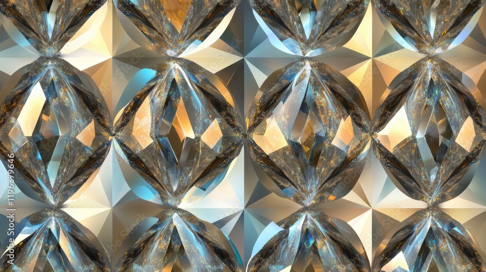 Poster diamond background with luxurious sparkling gems arranged in an elegant pattern