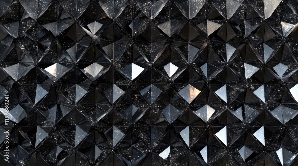 Poster diamond texture background with shimmering crystals arranged in geometric patterns