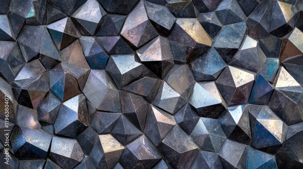 Poster diamond texture background with shimmering crystals arranged in geometric patterns