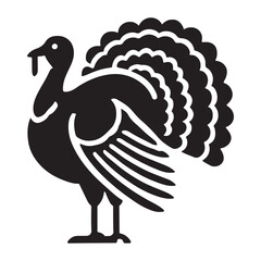 Thanksgiving Turkey Silhouette Vector Illustration Art