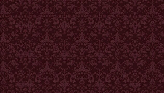 Fototapeta Dark maroon wallpaper with intricate textures, ideal for elegant or dramatic decor themes