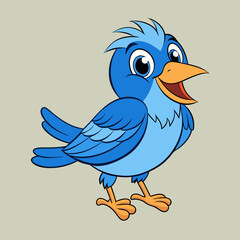 eastern blue bird  vector