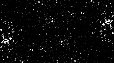 Snow, stars, twinkling lights, rain drops on black background. Abstract vector noise. Small particles of debris and dust. Distressed uneven grunge texture overlay.