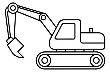 Excavator Line Drawing