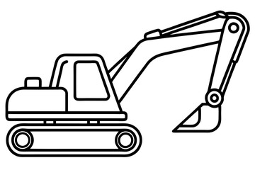 Excavator Line Drawing