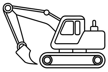 Excavator Line Drawing