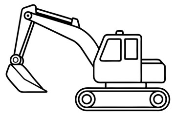 Excavator Line Drawing