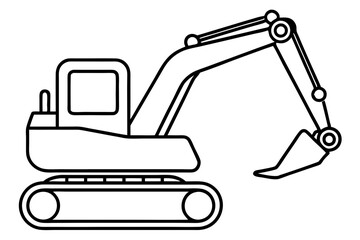 Excavator Line Drawing