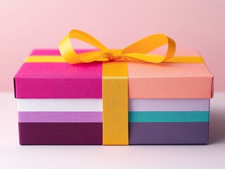 Obraz premium Biodegradable luxury gift box, vibrant tones, modern eco-branding