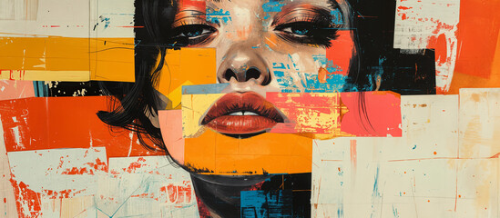 International Women's Day. Abstract art. Portrait of a beautiful woman on a background with space for text. AI generated.