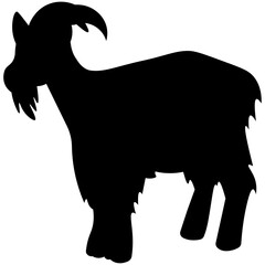 goat silhouette vector illustration 