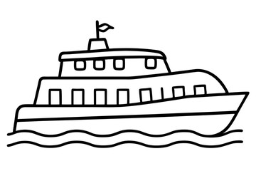 Obraz premium Ferry Silhouette Vector
