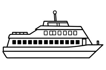 Obraz premium Ferry Silhouette Vector