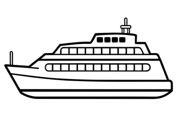 Obraz premium Ferry Silhouette Vector