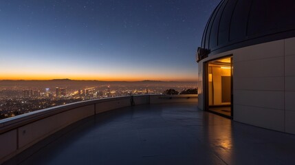 Observatory Sunrise over City Lights