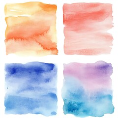 Colorful watercolor texture background collection.