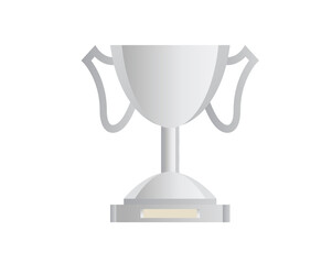 Silver gradient award prize cup icon