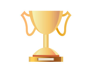 Isolated golden gradient award prize cup icon