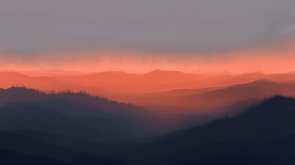 Obraz premium sunrise in the mountains