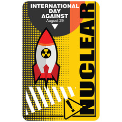 Fototapeta premium International Day Against, Nuclear Tests, poster vector