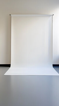 plain white baground cloth in a photo studio. ai generated