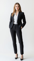neatly dressed office female model