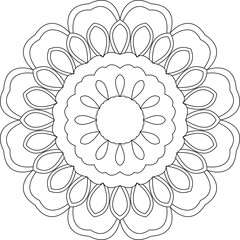 Mandala Line Art.