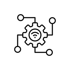 Remote access outline icons, minimalist vector illustration ,simple transparent graphic element .Isolated on white background