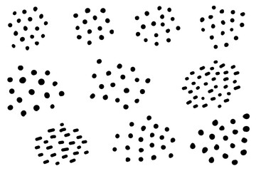手描きのドットあしらい素材セット
Hand-drawn dot pattern material set