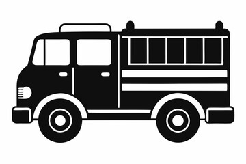 fire truck silhouette art vector