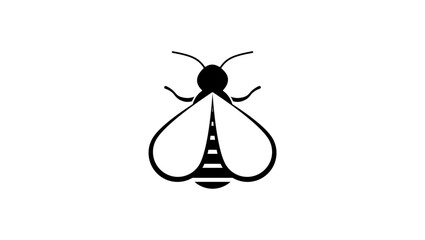 Honey Bee Symbol , black isolated silhouette