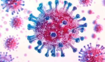 Schematic diagram of cold virus atoms