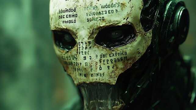 Cyberpunk Skull Mask: A Futuristic Portrait