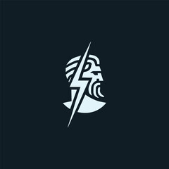 Minimalist God Zeus Logo
