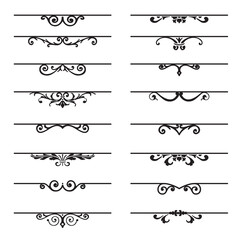 Set of decorative florish elements.