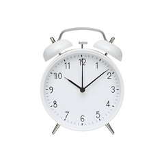 Digital Alarm Clock: A modern design of a digital alarm clock with a sleek white background, featuring a clear LED display and minimalist style.
