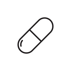 Minimalist Pill Illustration Representing Medicine and Healthcare Solutions