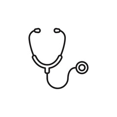 Minimalist Stethoscope Icon Symbolizing a Doctor and Healthcare Services