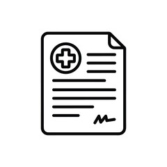 Medical Document Icon - Healthcare and Records Symbol