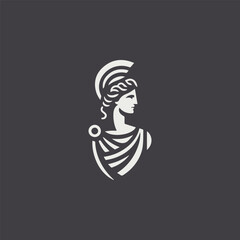 Elegant Goddess Athena Logo