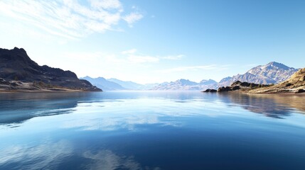Tranquil Lake Mountain Landscape